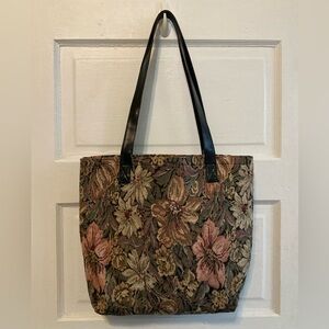 Vintage Floral Tapestry Tote